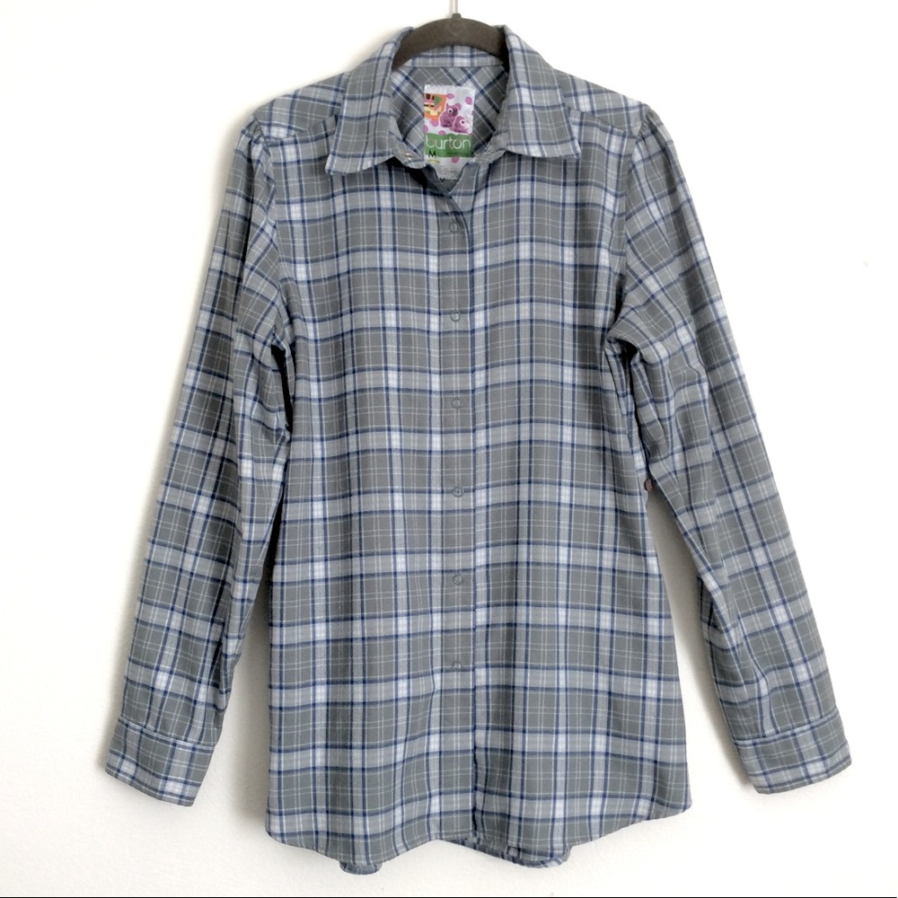 Burton Blitz DryRide Snap-Front Slight Fitted Lightweight Flannel Shirt Sz M